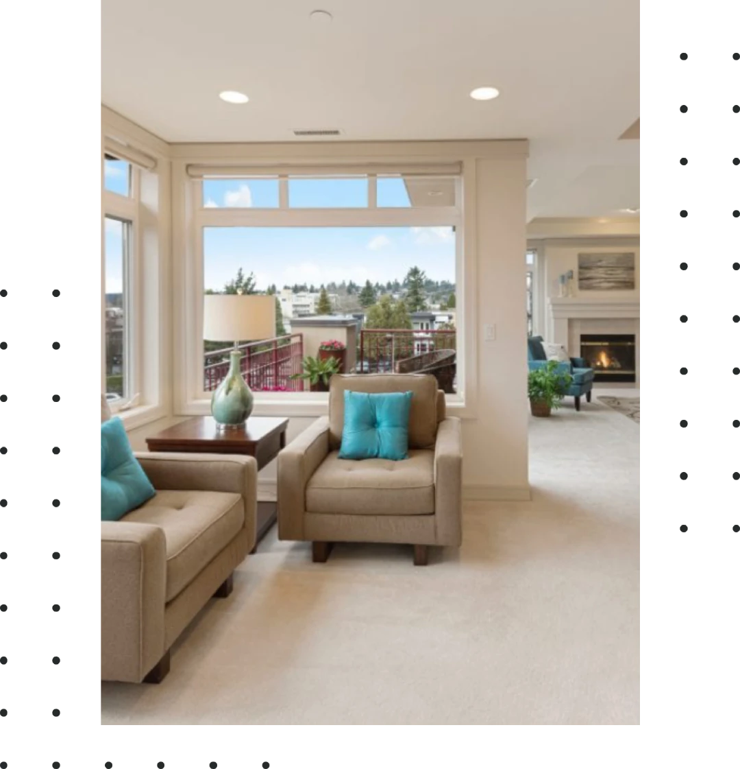 real estate with couch and furnace